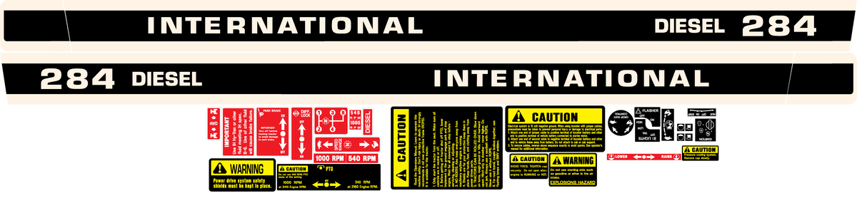 284 Diesel International Harvester Decal Set